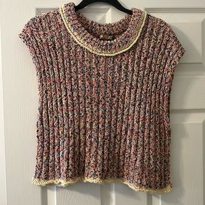 Free people crocheted, vest, multicolored